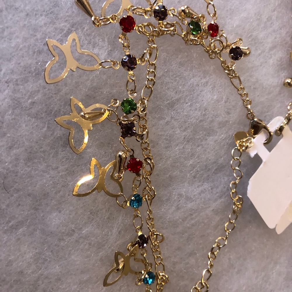 14 k gold plated anklet